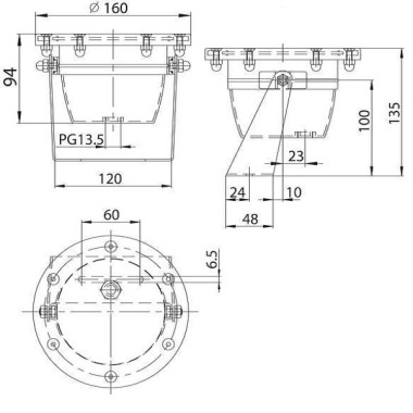 Корпус без лампы ProfiLux 101 E