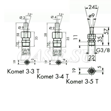 Фонтанная насадка моноструйная Comet 3-5 Т