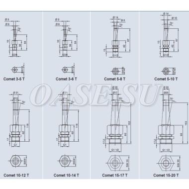 Фонтанная насадка моноструйная Comet 5-8 Т