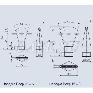 Фонтанная насадка - Fan Jet 10-6 E