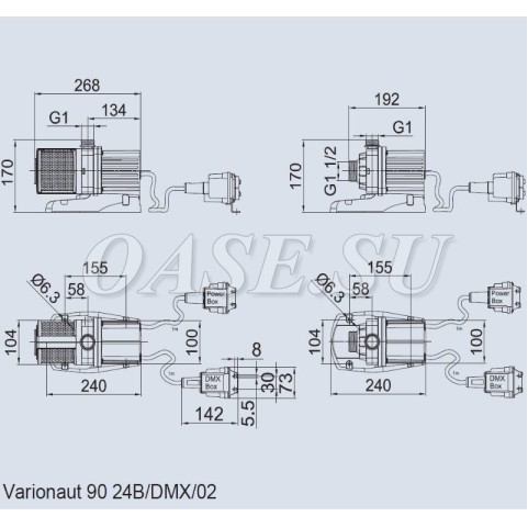 Динамические погружные насосы Varionaut 90 /24V/ DMX /02