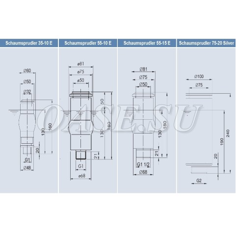 Фонтанная насадка Schaumsprudler 35-10 E
