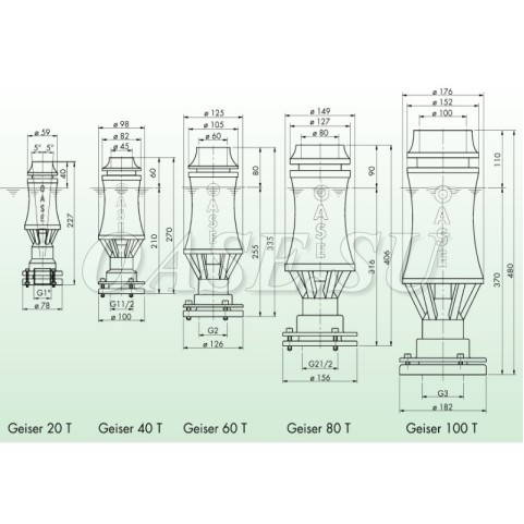 Фонтанная насадка Geyser 40 T