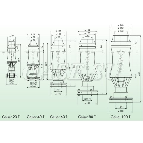Фонтанная насадка Geyser 60 T