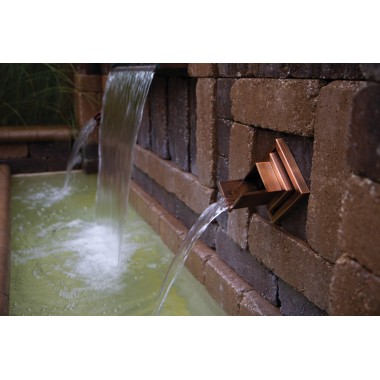 Источник-излив для монтажа в стену, ромбовидный, Wall Spout Rhombus Copper 