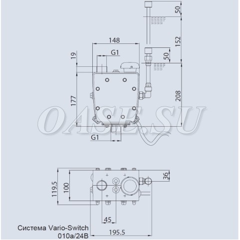 Фонтанная насадка "Vario - Switch 010а/24V"